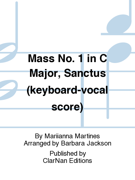 Mass No. 1 in C Major, Sanctus (keyboard-vocal score)