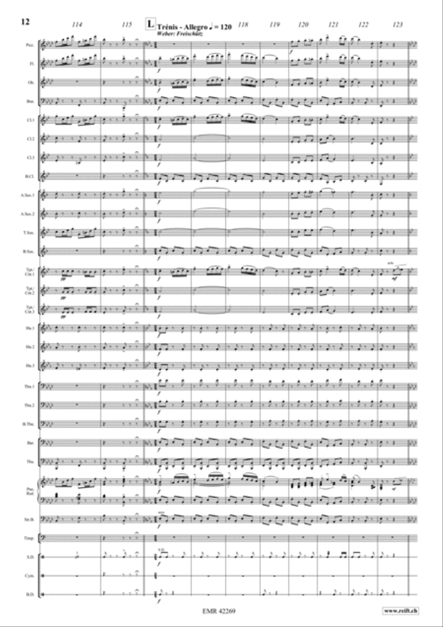 Kunstler-Quadrille Concert Band scores gallery preview page 12