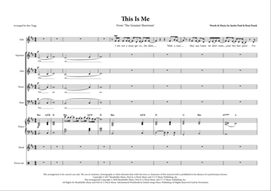 This Is Me Choir scores gallery preview page 3