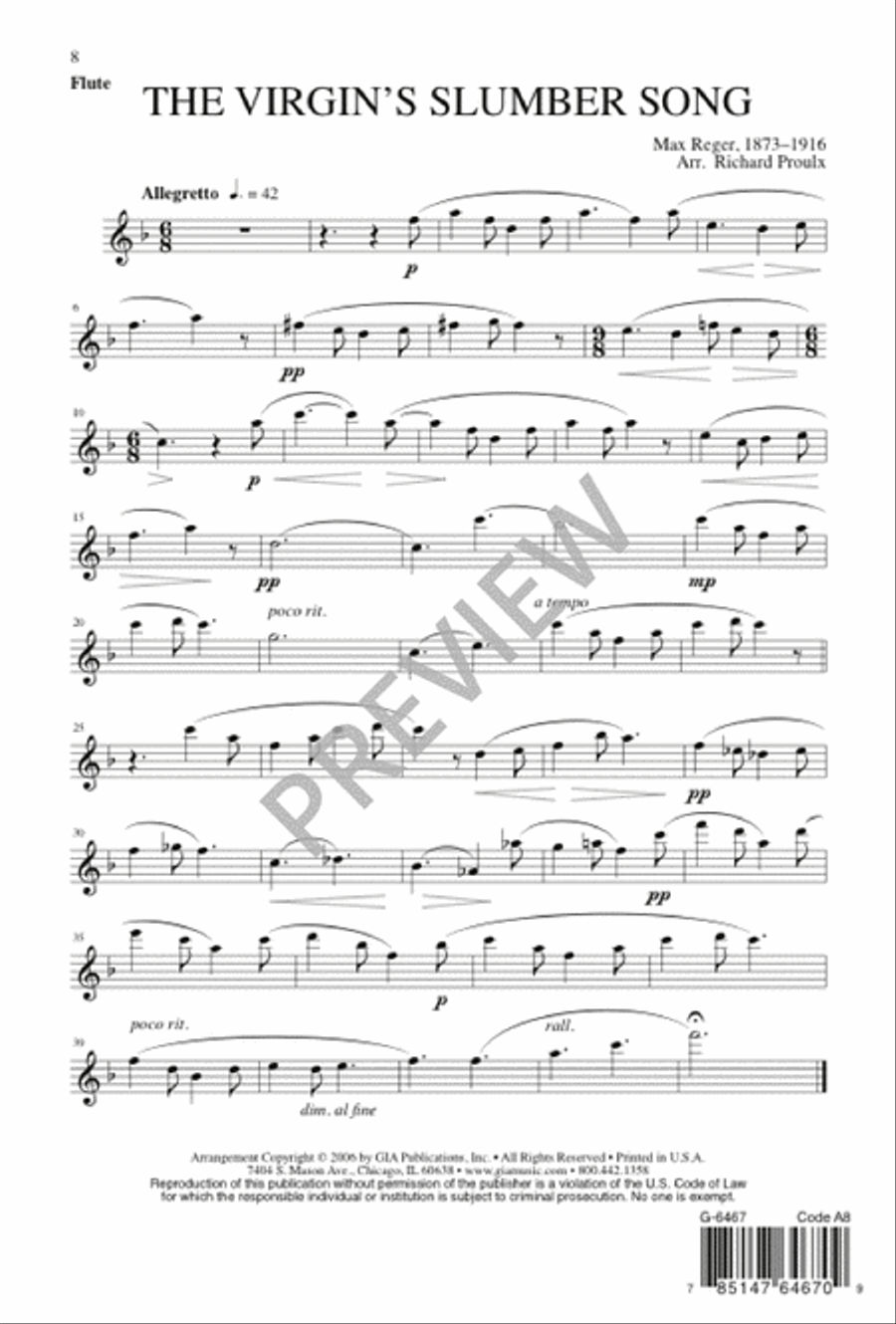 The Virgin's Slumber Song 4-Part scores gallery preview page 8