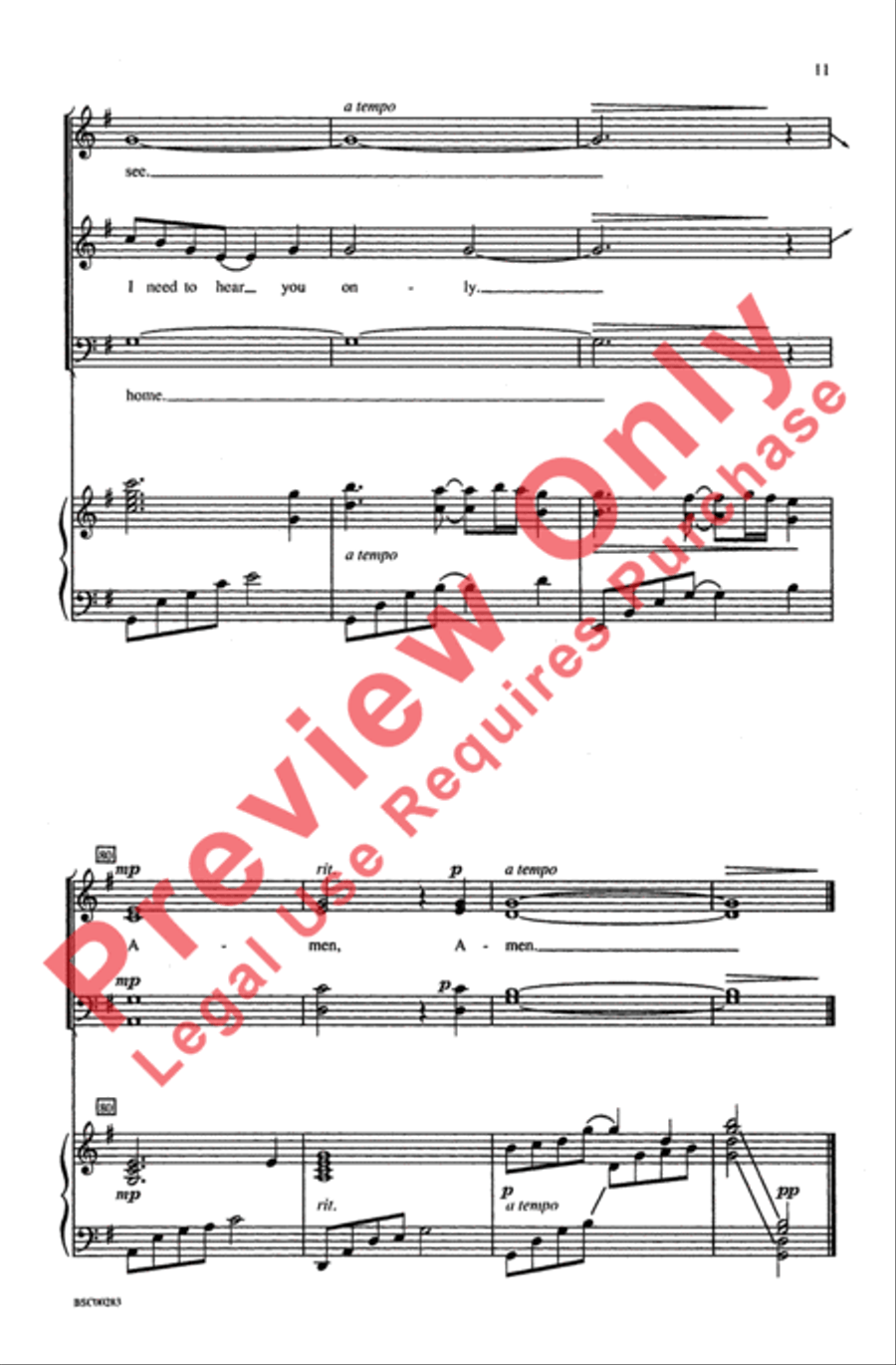 Cradle Me, Lord Cradle Me, Lord 4-Part scores gallery preview page 11