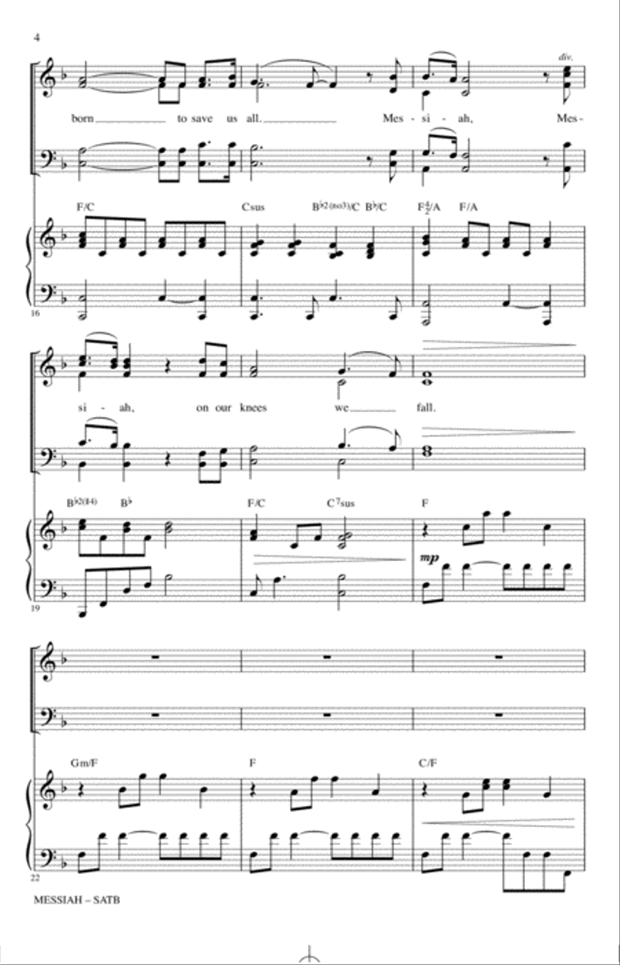 Messiah 4-Part scores gallery preview page 3