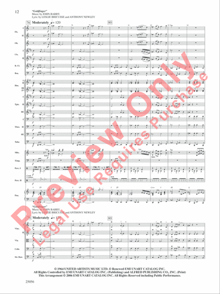 James Bond Medley James Bond Medley Full Orchestra scores gallery preview page 13