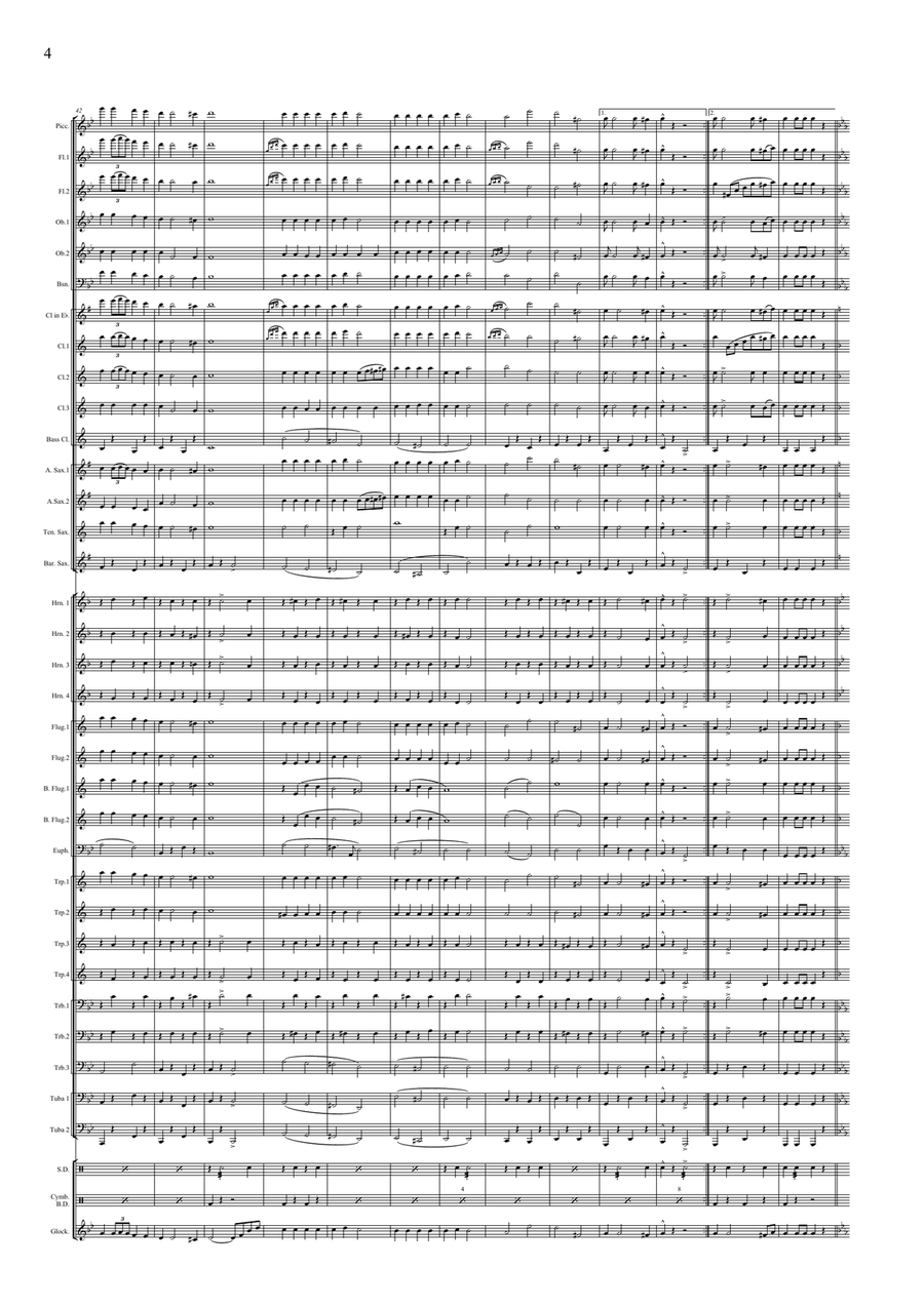 Magyar nóta March Concert Band scores gallery preview page 6