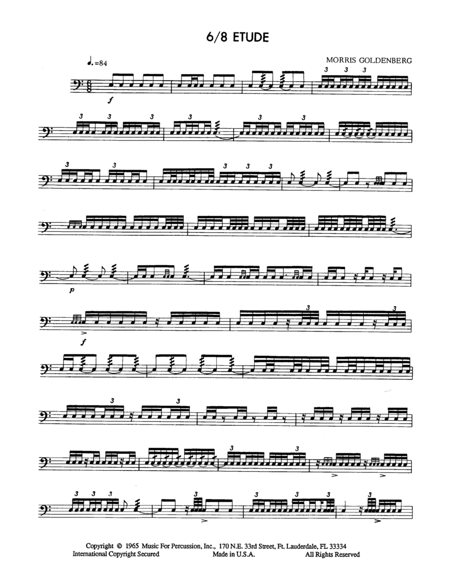 6/8 Etude Snare Drum scores gallery preview page 1