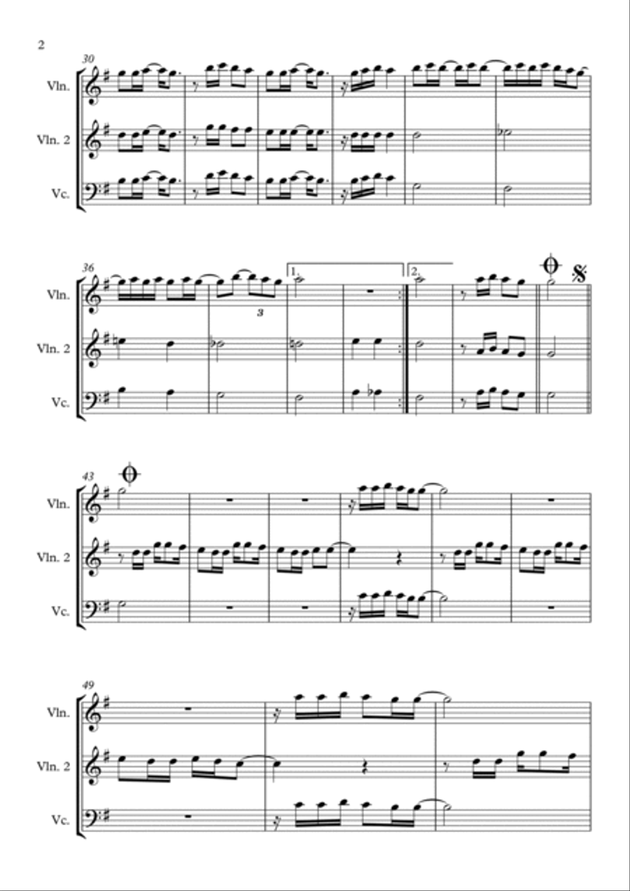 Aquarela-toquinho Aquarela-toquinho String Trio scores gallery preview page 2