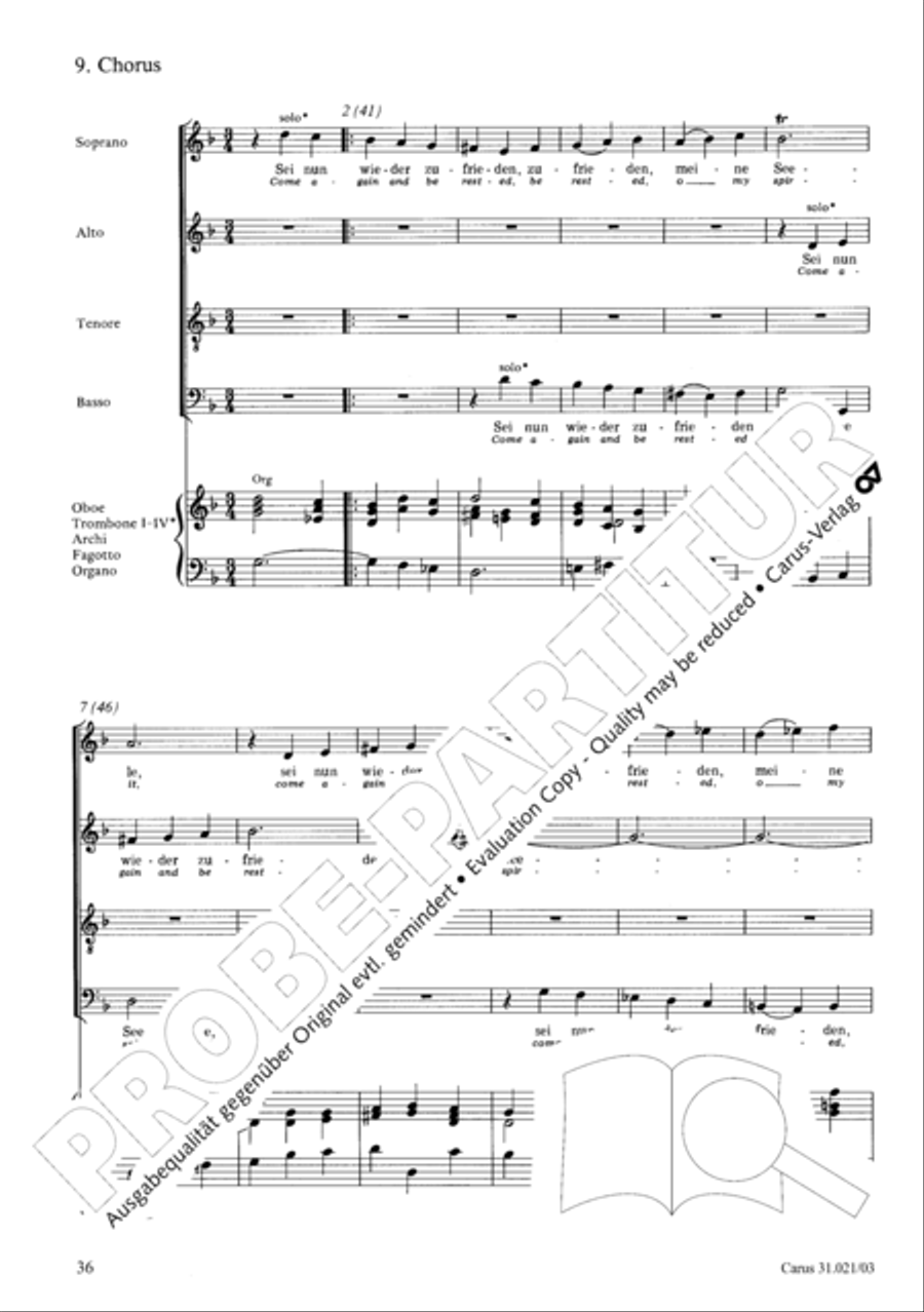 Lord my God, my heart and soul were sore distressed (Ich hatte viel Bekummernis) STB scores gallery preview page 37