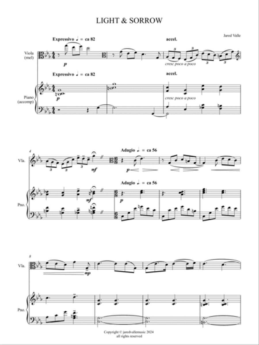 Light and sorrow - Duet version String Duet scores gallery preview page 2