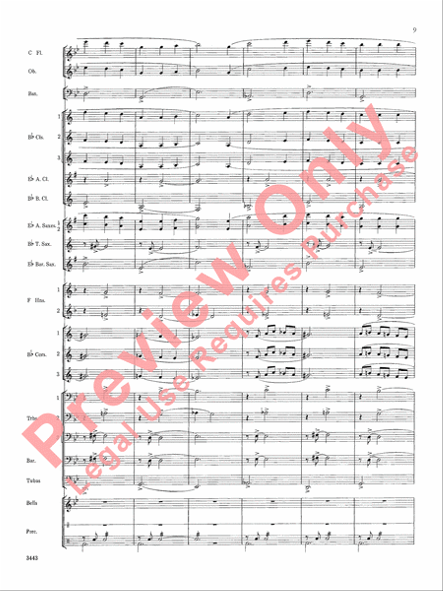 Newfoundland Folk Song Concert Band scores gallery preview page 10