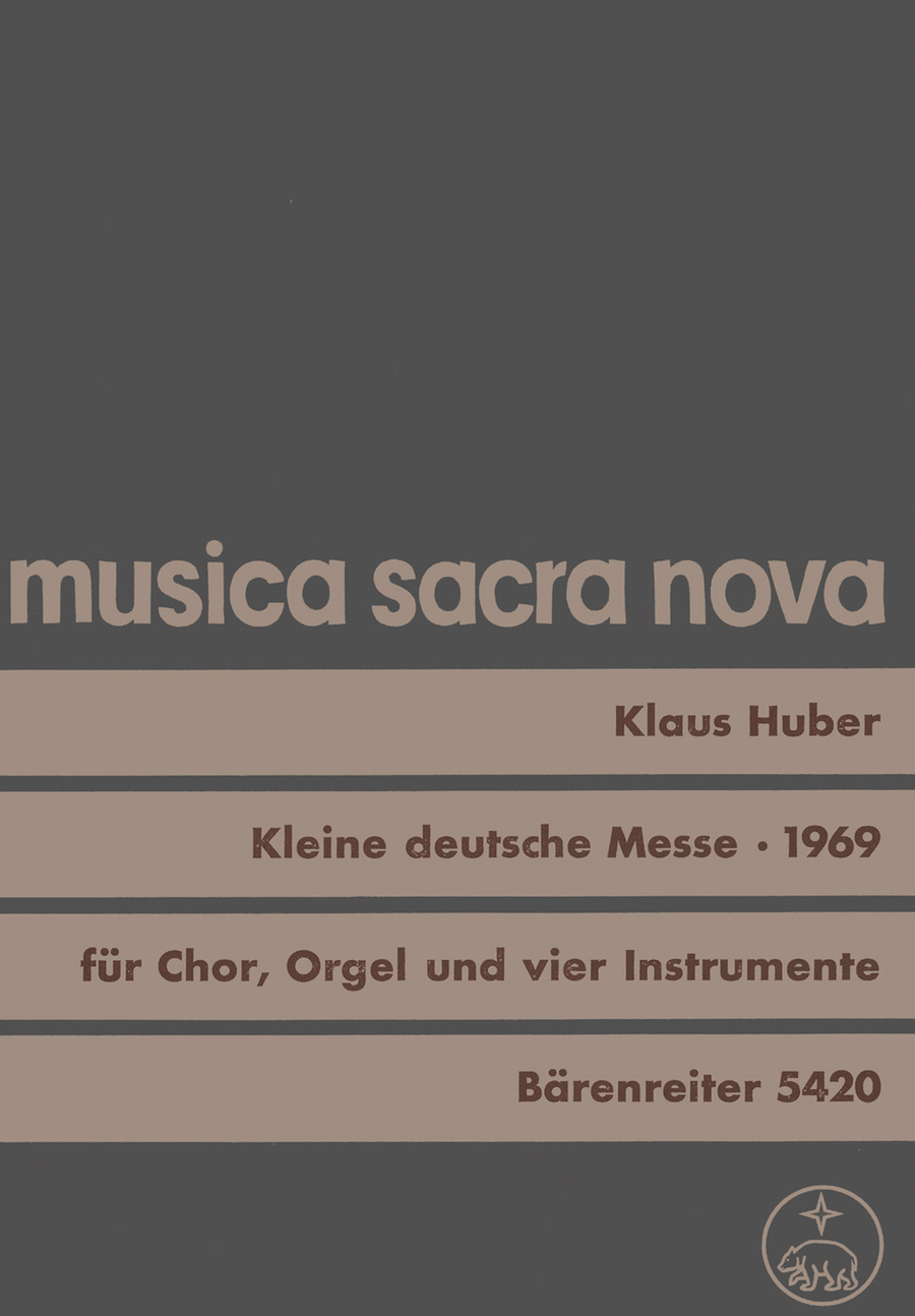 Kleine deutsche Messe (Missa brevissima) (1969) A Cappella scores gallery preview page 1