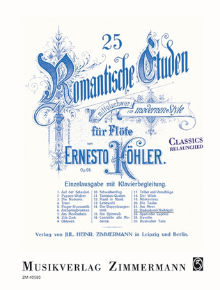 Book cover for 25 romantische Etüden Op. 66/22