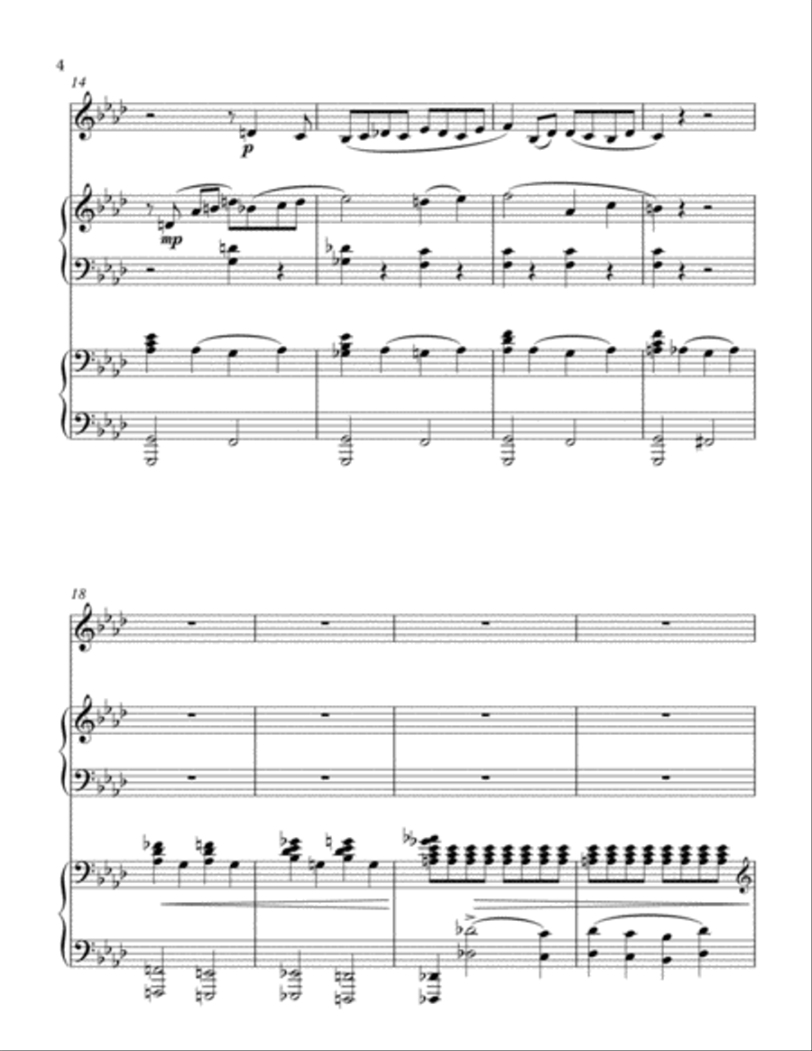 Trio for Violin, Marimba and Piano Small Ensemble scores gallery preview page 4