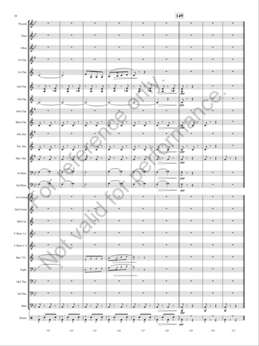 Marching Through Georgia Concert Band scores gallery preview page 17
