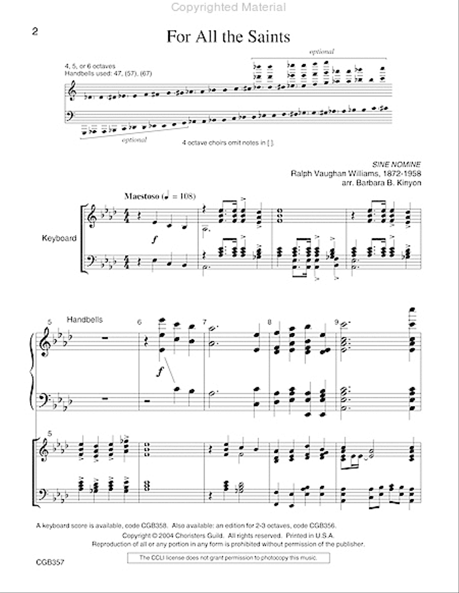 For All the Saints (4-6 octaves) 5-Octaves scores gallery preview page 2