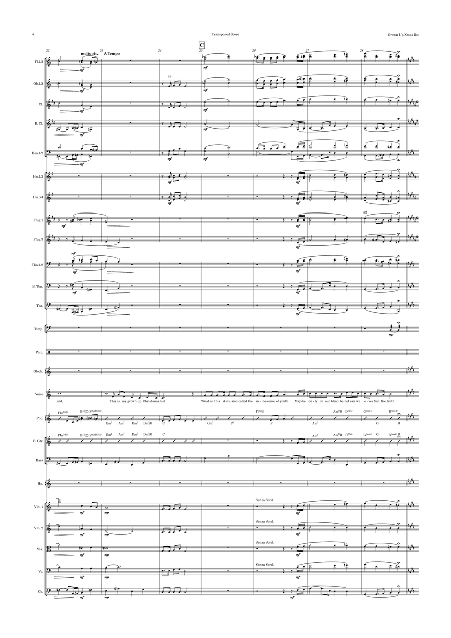 Grown-up Christmas List Full Orchestra scores gallery preview page 4