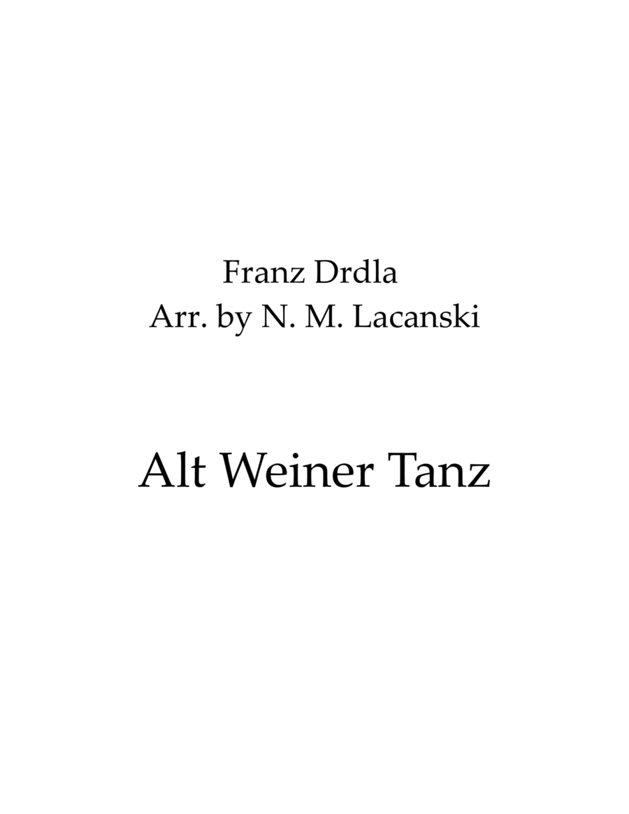 Alt Weiner Tanz Piano scores gallery preview page 1