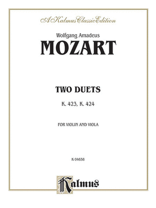 Book cover for Two Duets, K. 423, K. 424