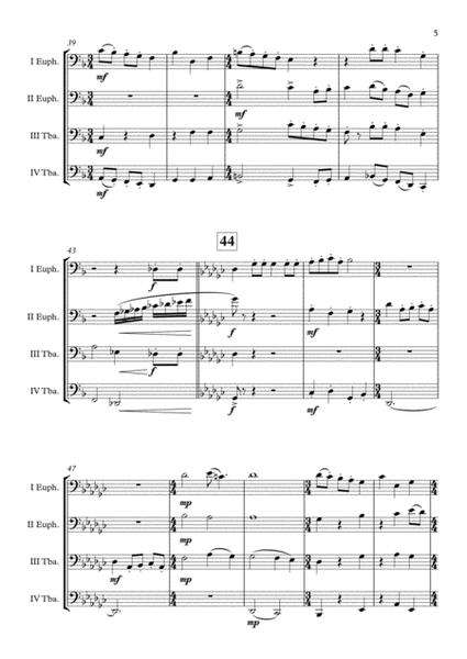 "The Twelve Days Of Christmas" Tuba Quartet arr. Adrian Wagner image number null