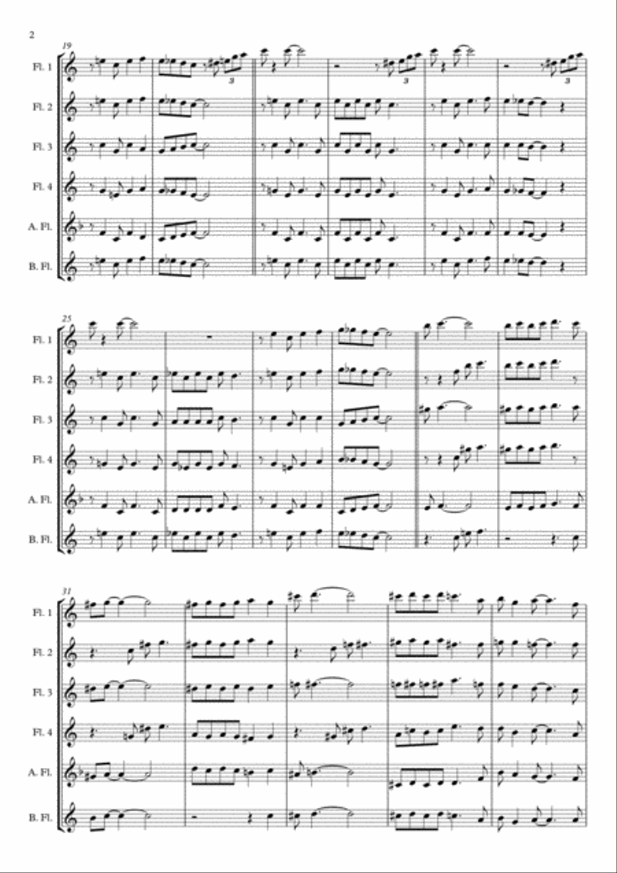 Sentimental Journey Flute Choir scores gallery preview page 2