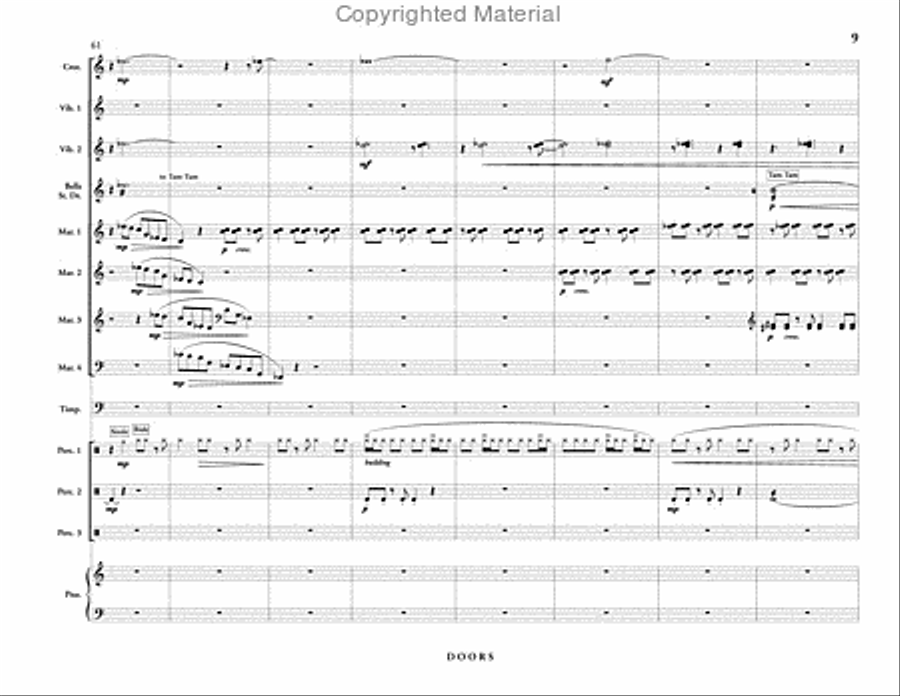 Doors (score & parts) Doors (score & parts) Percussion Ensemble scores gallery preview page 10