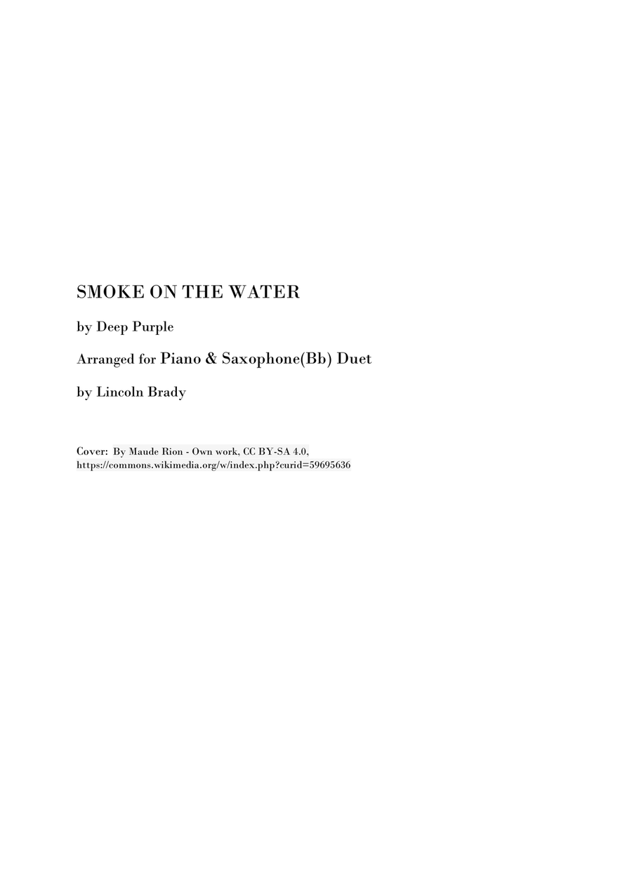 Smoke On The Water Tenor Saxophone scores gallery preview page 2