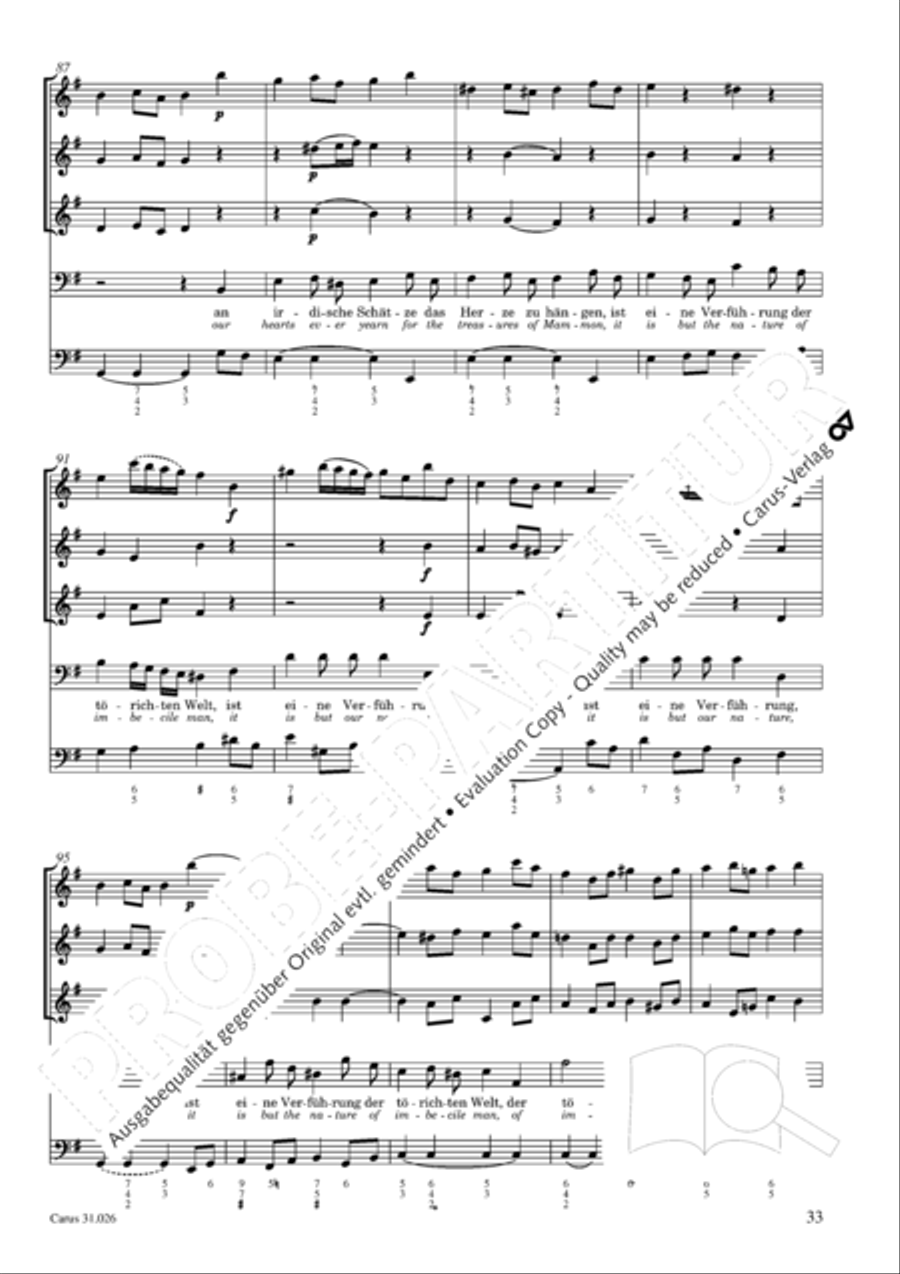 Ah, how fleeting, ah, how futile (Ach wie fluchtig, ach wie nichtig) 4-Part scores gallery preview page 34