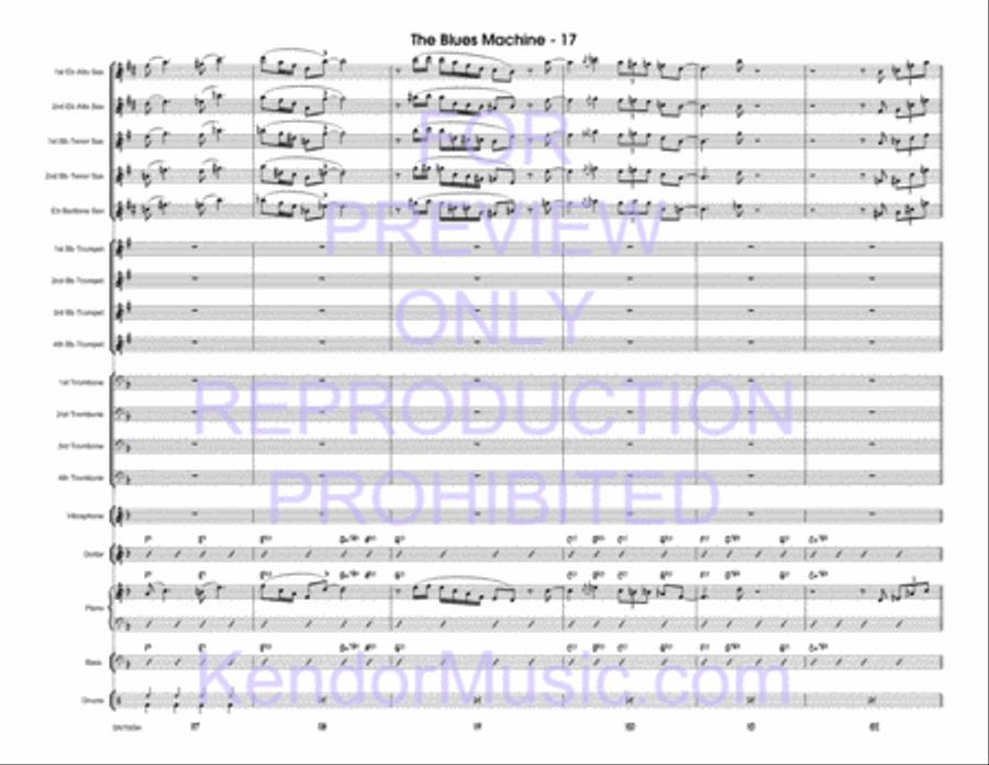 Blues Machine, The Blues Machine, The Jazz Ensemble scores gallery preview page 18