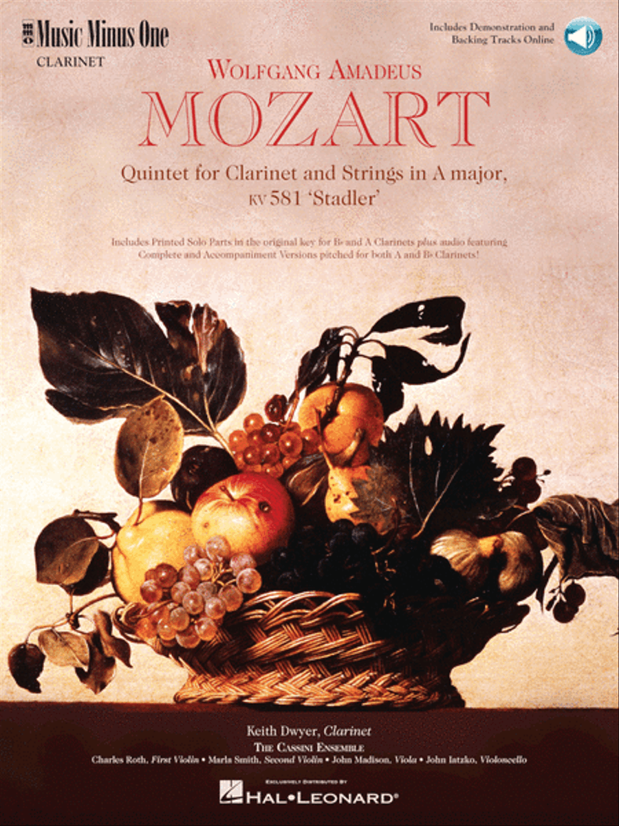 Mozart Quintet in A, KV581 Clarinet scores gallery preview page 1