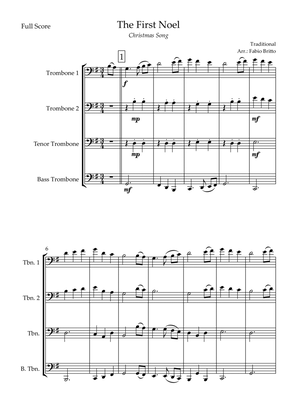 The First Noel (Christmas Song) for Trombone Quartet