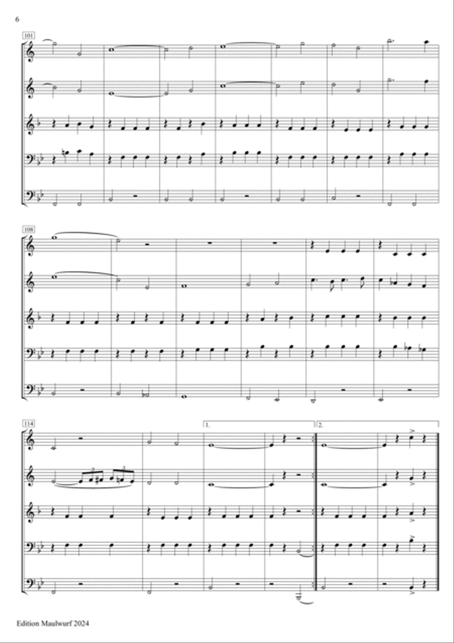 Hail to the Spirit of Liberty Brass Quintet scores gallery preview page 6