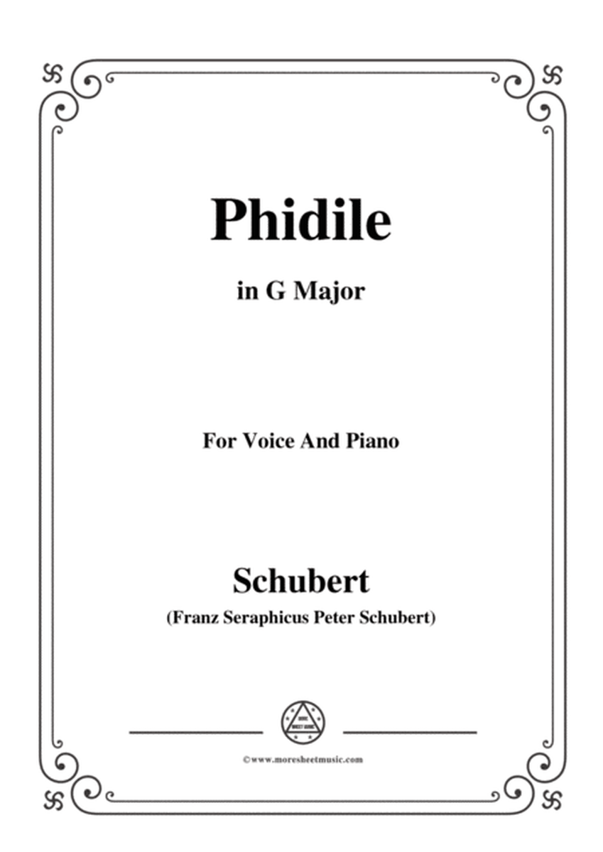 Schubert-Phidile,in G Major,for Voice&Piano image number null