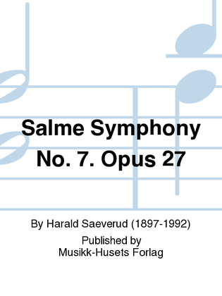 Book cover for Salme Symphony No. 7. Opus 27
