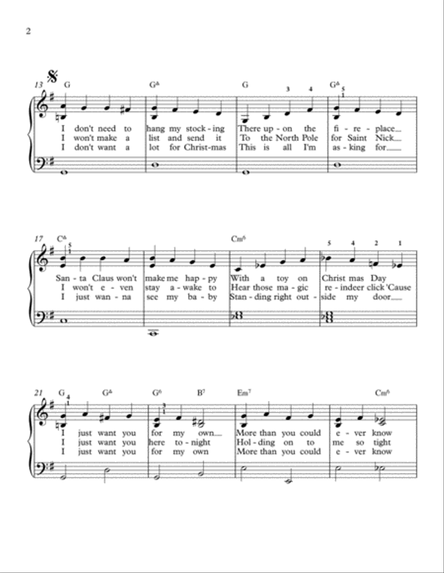 All I Want For Christmas Is You Voice scores gallery preview page 3