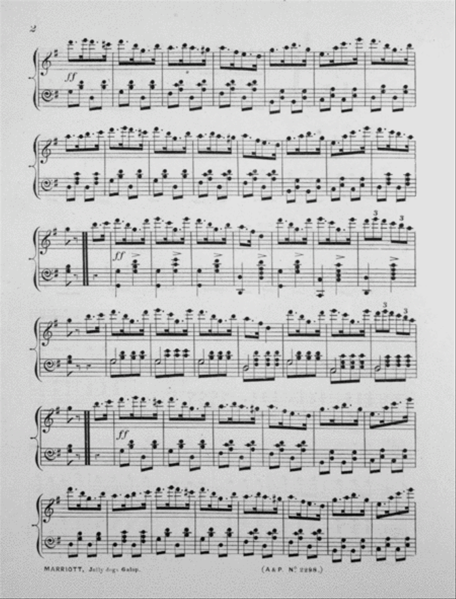 The Jolly Dogs Galop Voice scores gallery preview page 3
