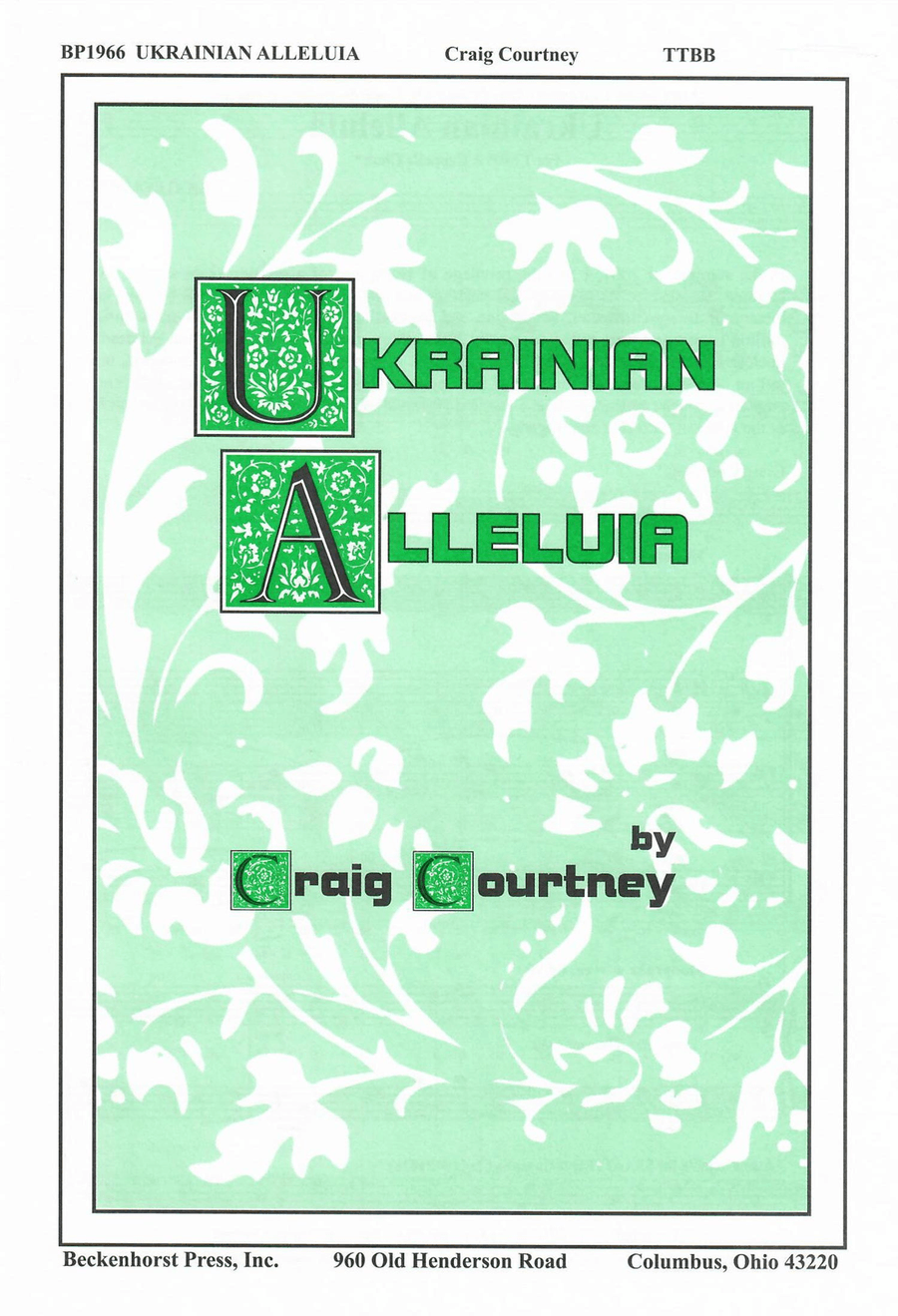 Ukrainian Alleluia - TTBB TTBB scores gallery preview page 1