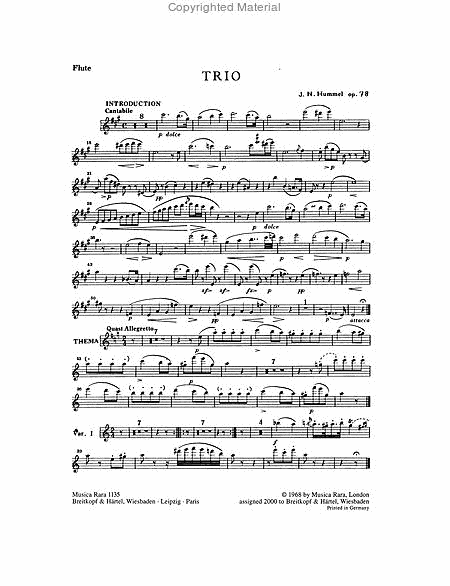 Trio Op. 78 in A major