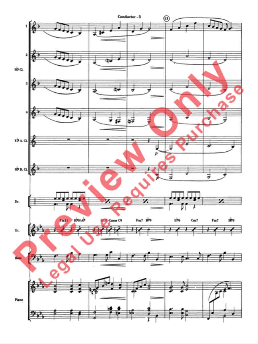 Have Yourself a Merry Little Christmas Clarinet Choir scores gallery preview page 4