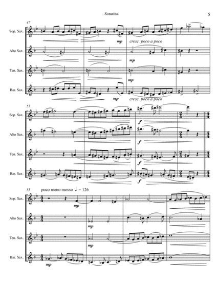 Sonatina for Saxophone Quartet image number null