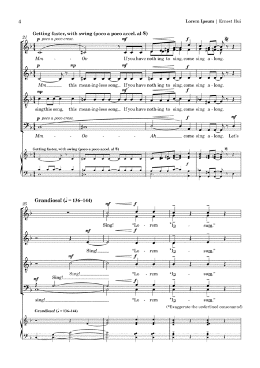 Lorem Ipsum (2011) Lorem Ipsum (2011) 4-Part scores gallery preview page 4