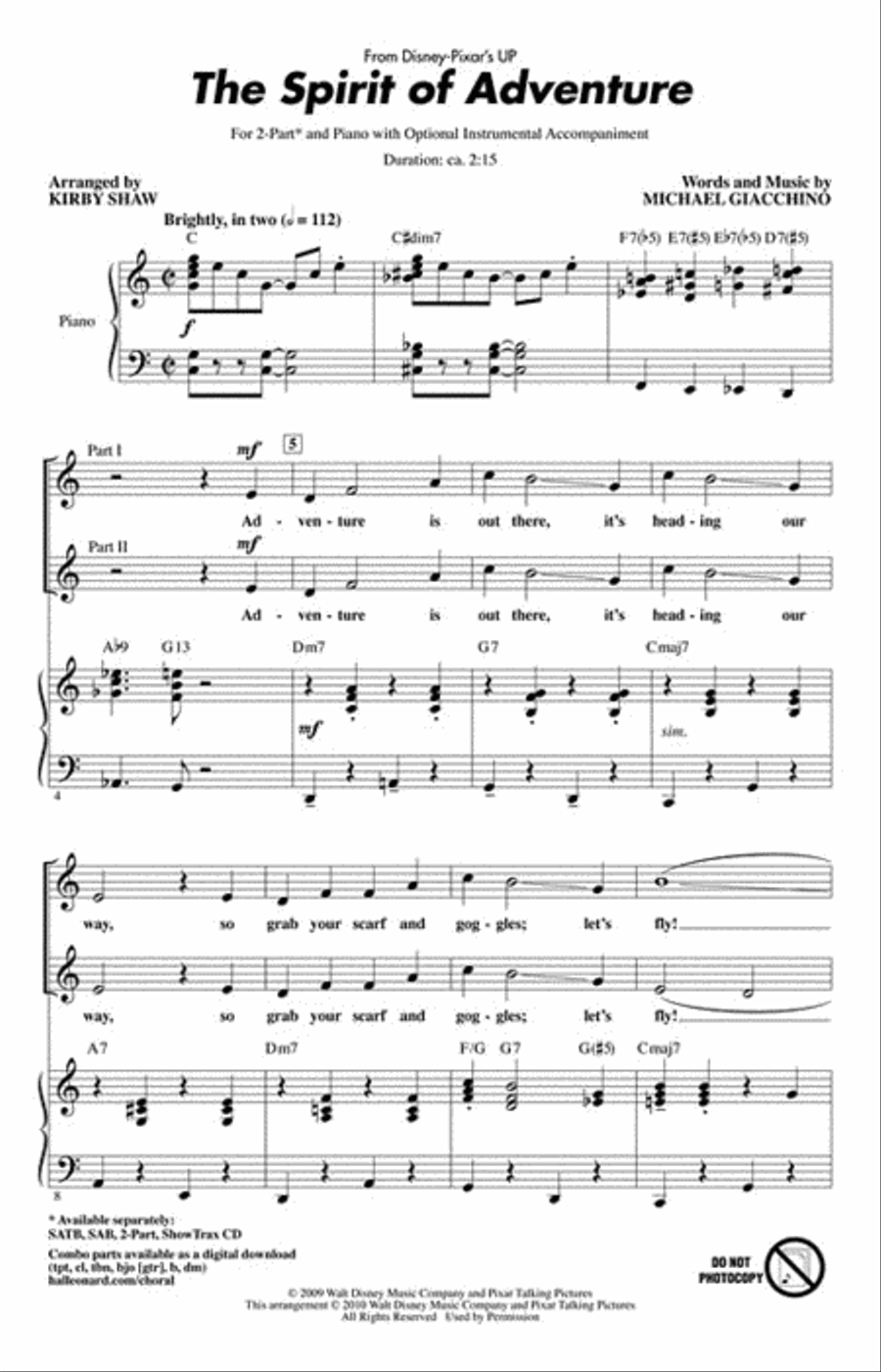 The Spirit of Adventure The Spirit of Adventure 2-Part scores gallery preview page 2
