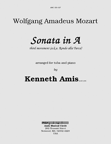 Mozart : Piano Sonata in A (Third Movement, a.k.a. Turkish March) for tuba and piano