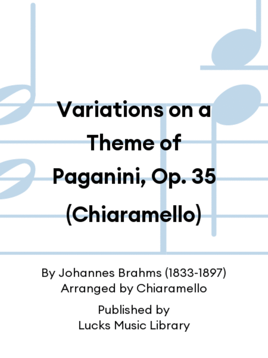 Variations on a Theme of Paganini, Op. 35 (Chiaramello)