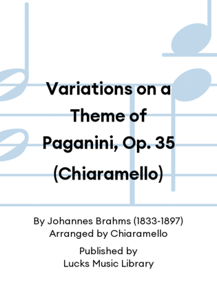 Book cover for Variations on a Theme of Paganini, Op. 35 (Chiaramello)