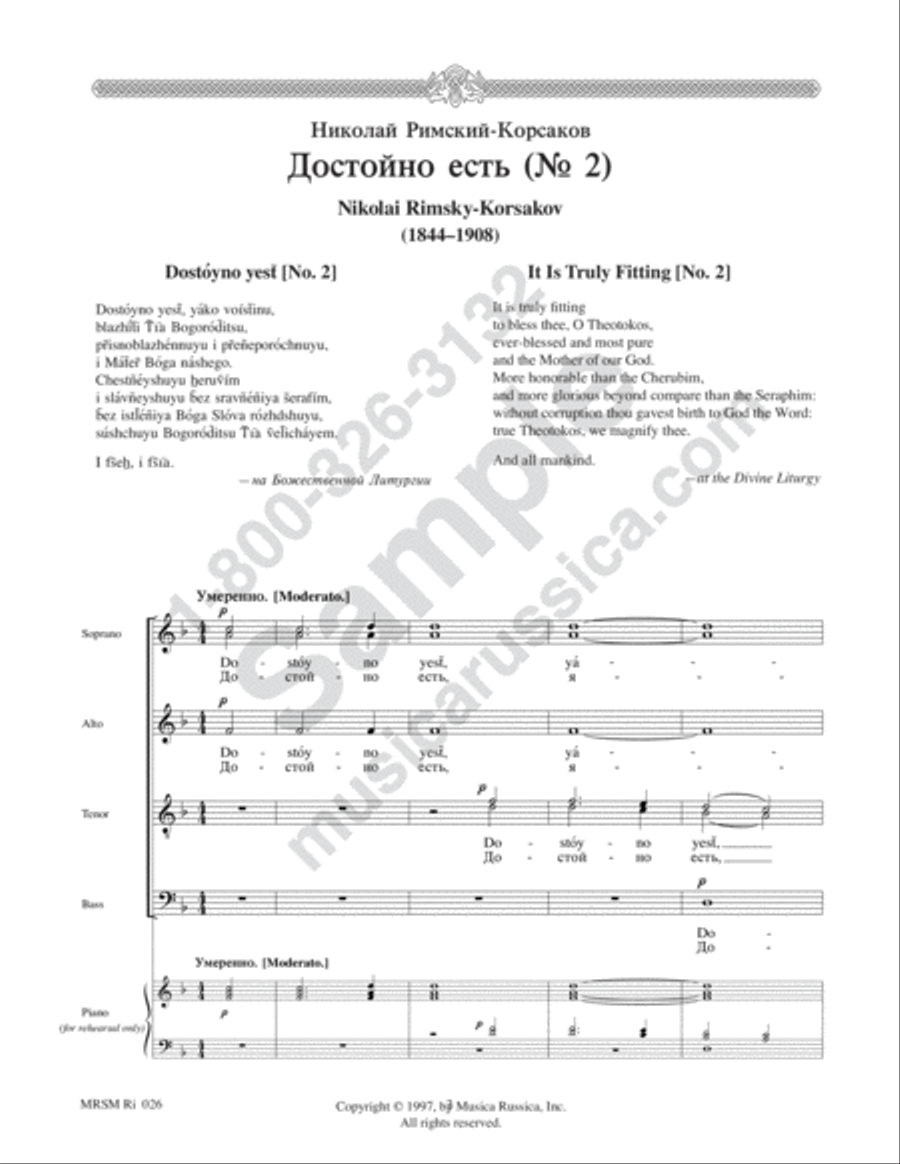 It Is Truly Fitting No. 2 4-Part scores gallery preview page 2