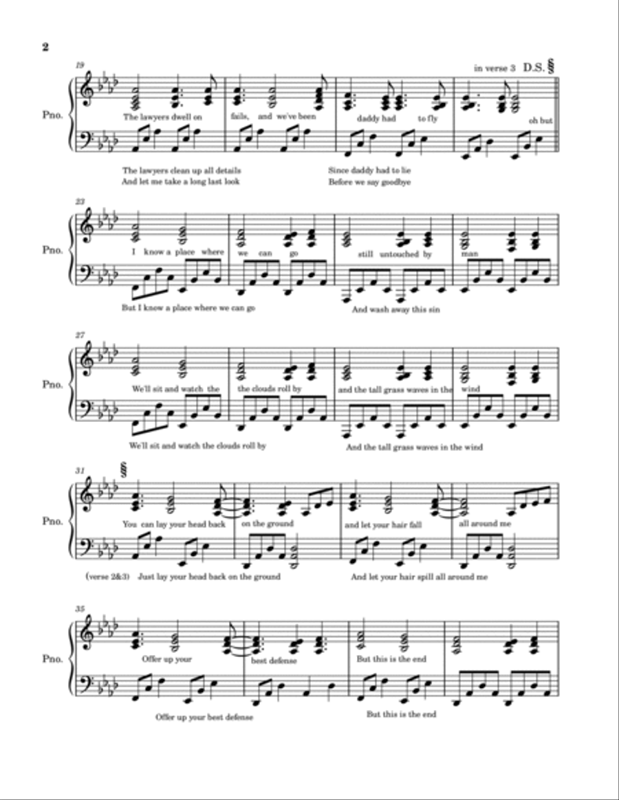 The End Of The Innocence Easy Piano scores gallery preview page 2