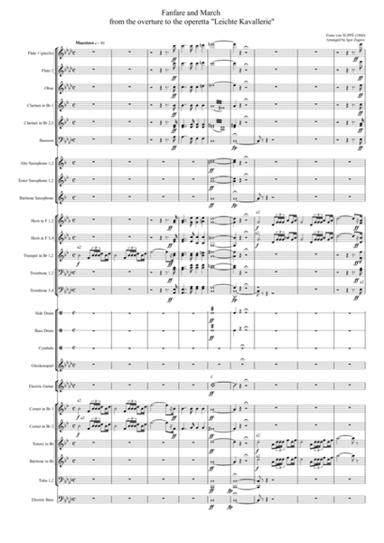 Fanfare and March from the overture to the operetta Leichte Kavallerie image number null