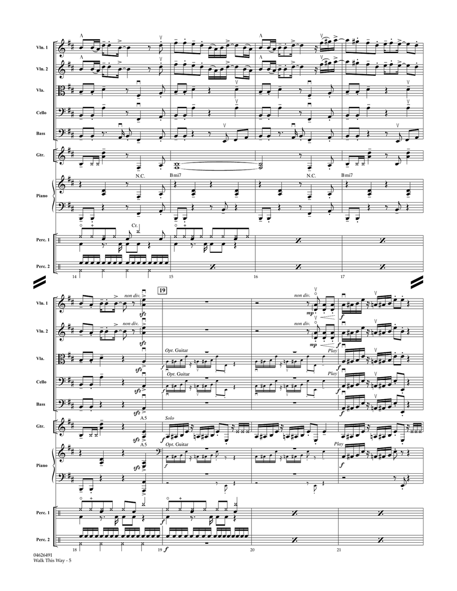 Walk This Way - Conductor Score (Full Score) Orchestra scores gallery preview page 4