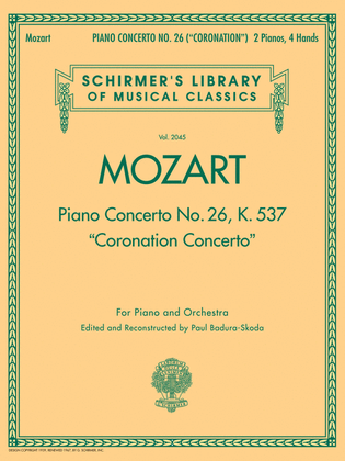 Book cover for Piano Concerto No. 26, K. 537 (“Coronation Concerto”)