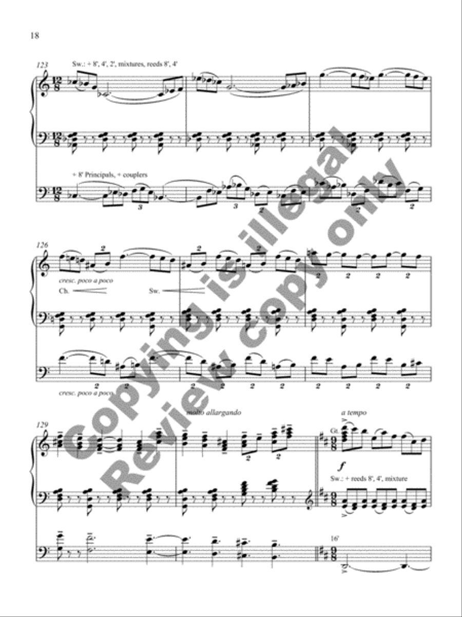 Chorale and Gigue Organ Solo scores gallery preview page 25
