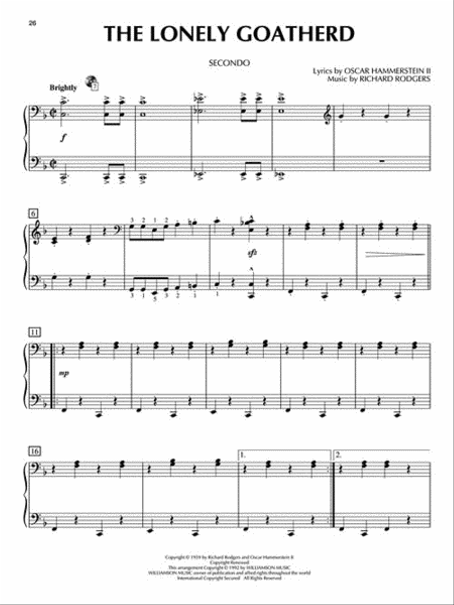 The Sound of Music 1 Piano, 4-Hands scores gallery preview page 7